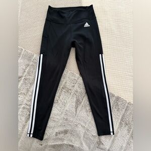 Adidas Kids Black and White Leggings